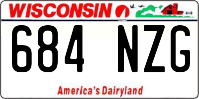 WI license plate 684NZG