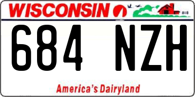 WI license plate 684NZH