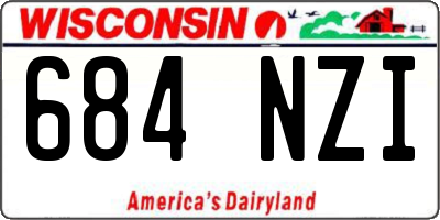 WI license plate 684NZI