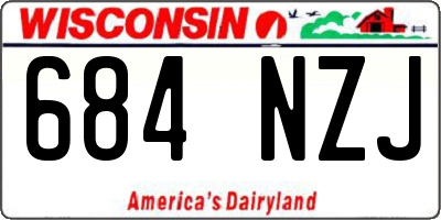 WI license plate 684NZJ