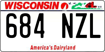 WI license plate 684NZL