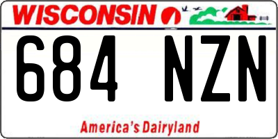 WI license plate 684NZN