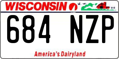 WI license plate 684NZP