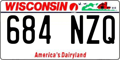 WI license plate 684NZQ
