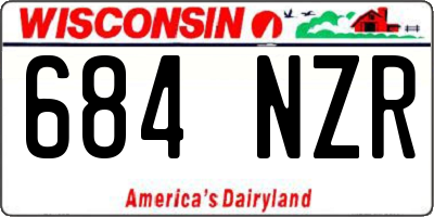 WI license plate 684NZR