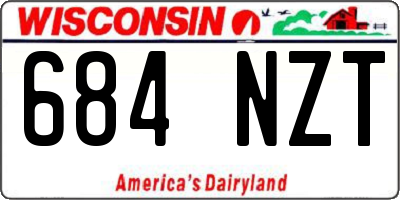 WI license plate 684NZT
