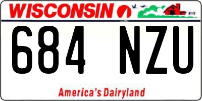WI license plate 684NZU