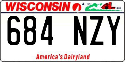 WI license plate 684NZY
