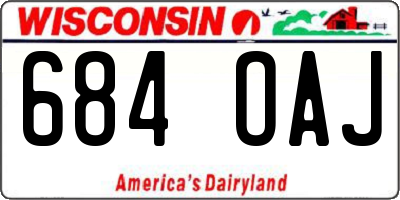 WI license plate 684OAJ