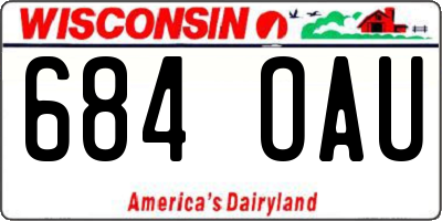 WI license plate 684OAU