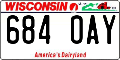 WI license plate 684OAY