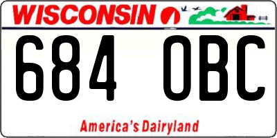 WI license plate 684OBC
