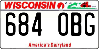 WI license plate 684OBG
