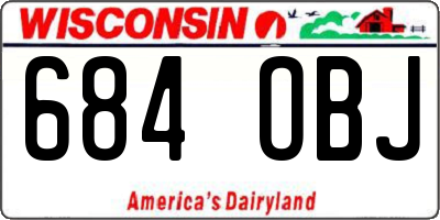 WI license plate 684OBJ