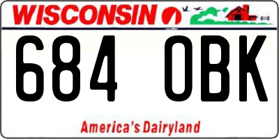 WI license plate 684OBK