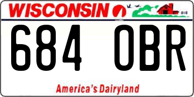 WI license plate 684OBR