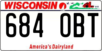 WI license plate 684OBT