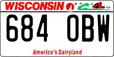 WI license plate 684OBW