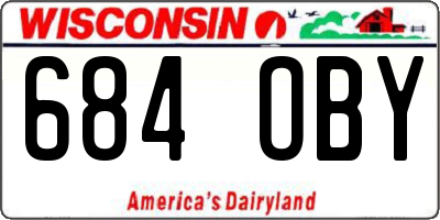 WI license plate 684OBY