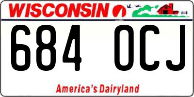 WI license plate 684OCJ