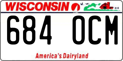 WI license plate 684OCM