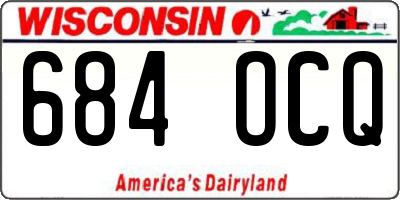 WI license plate 684OCQ