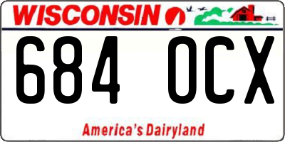 WI license plate 684OCX