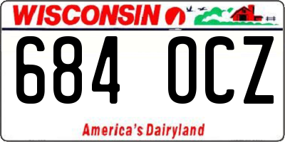 WI license plate 684OCZ