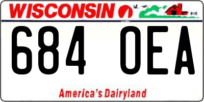 WI license plate 684OEA