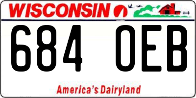WI license plate 684OEB