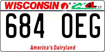 WI license plate 684OEG