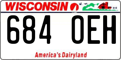 WI license plate 684OEH