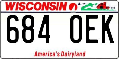 WI license plate 684OEK