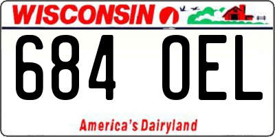 WI license plate 684OEL