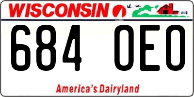 WI license plate 684OEO