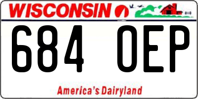 WI license plate 684OEP