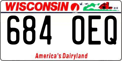 WI license plate 684OEQ
