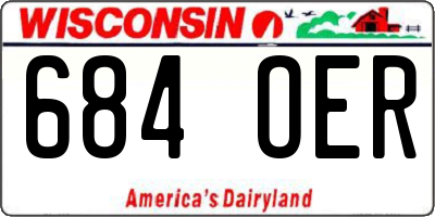 WI license plate 684OER