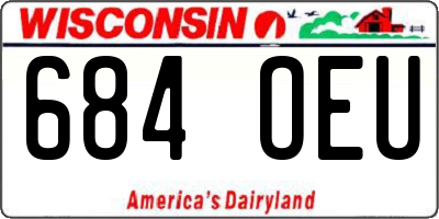 WI license plate 684OEU