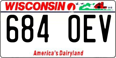 WI license plate 684OEV