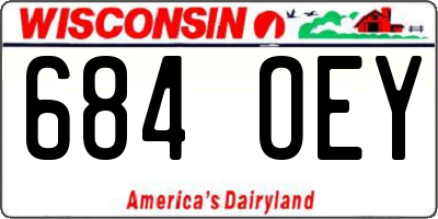 WI license plate 684OEY