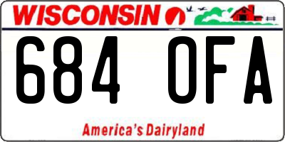 WI license plate 684OFA