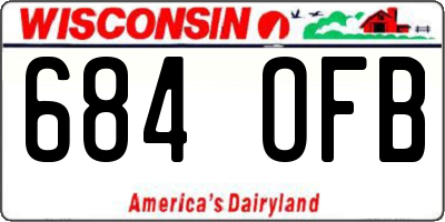 WI license plate 684OFB