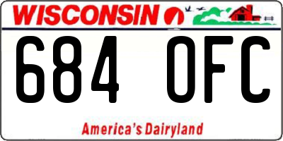 WI license plate 684OFC