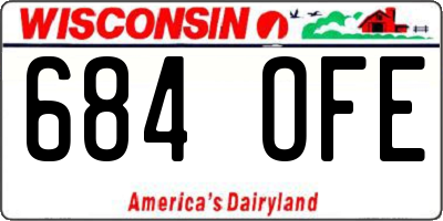 WI license plate 684OFE