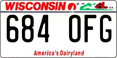 WI license plate 684OFG