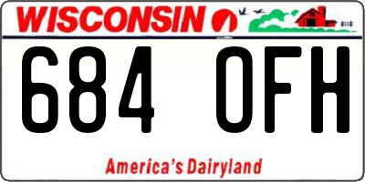WI license plate 684OFH