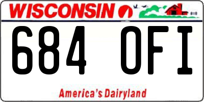WI license plate 684OFI
