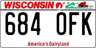 WI license plate 684OFK