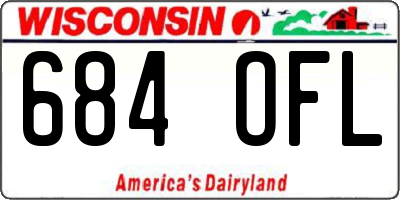 WI license plate 684OFL
